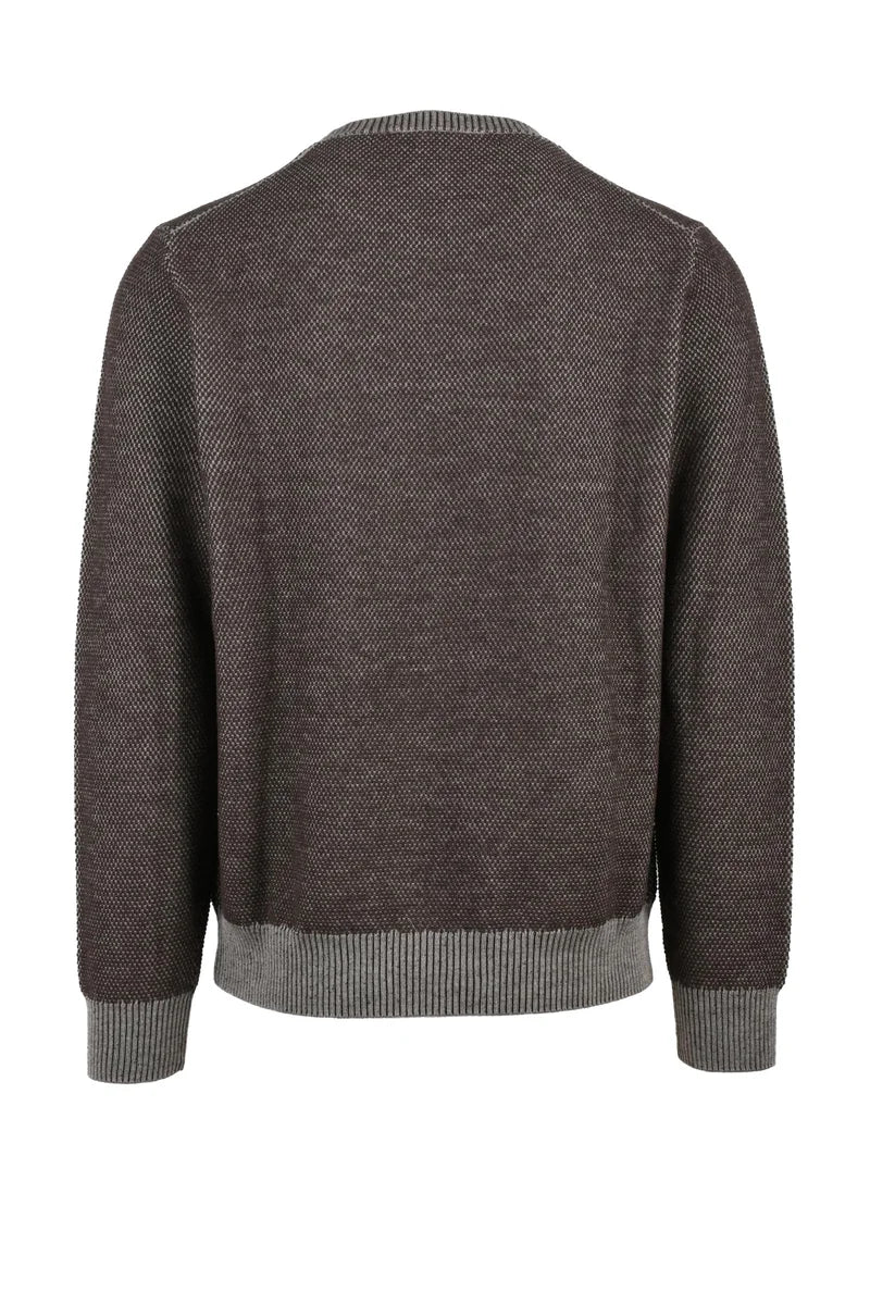 Virgin Wool Crewneck Sweater Brown