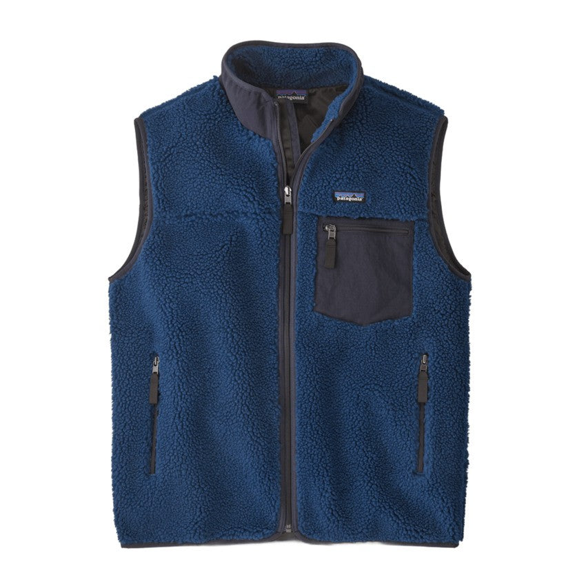 Textured Fleece Vest with High Collar
