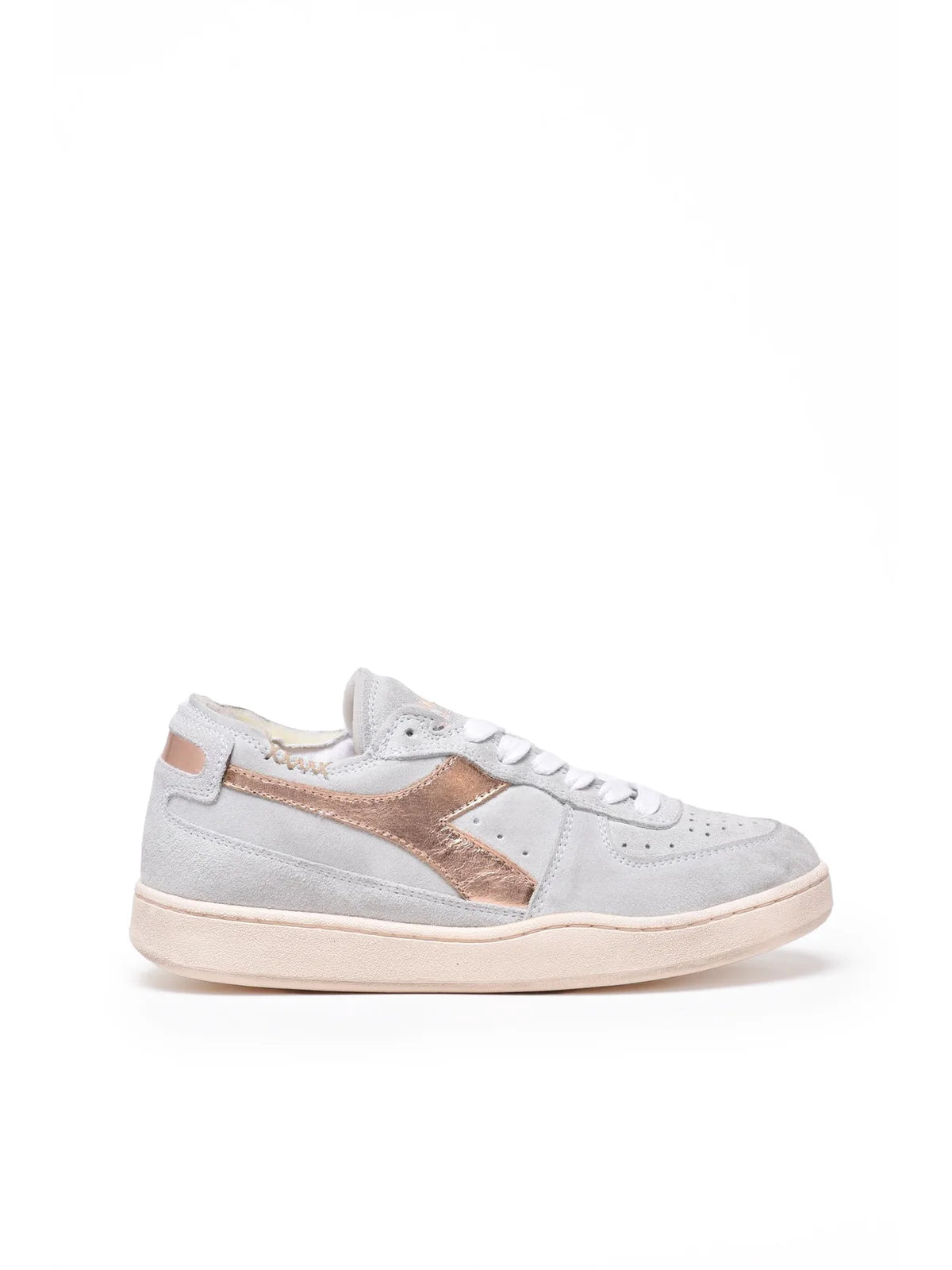Light Blue Leather Suede Basket Sneakers