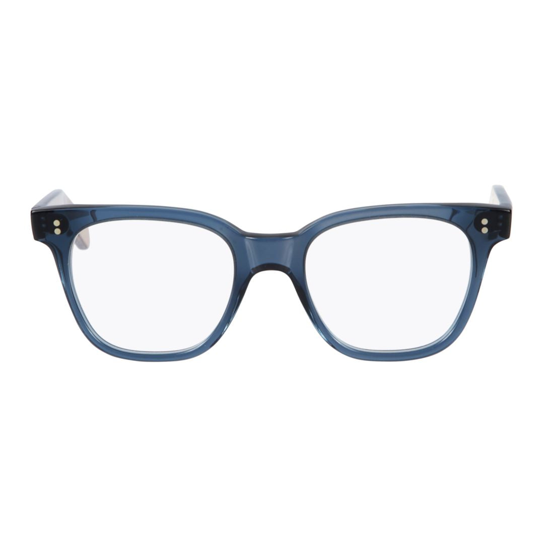 Kore Translucent Blue Square Frame Eyeglasses with Tortoiseshell Arms