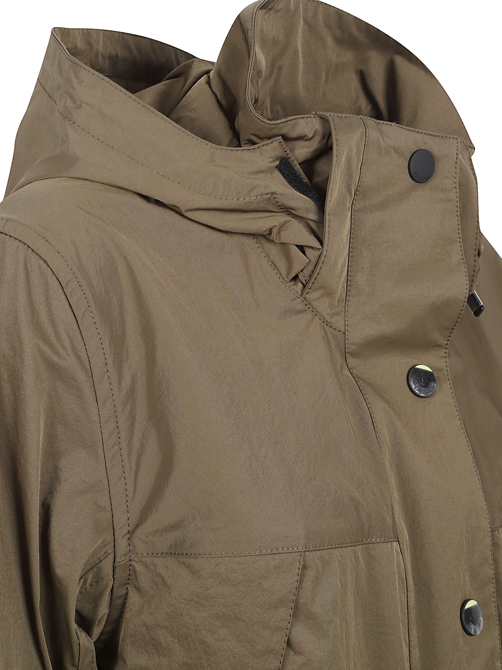 Cropped Jacket with Detachable Hood and Equestrian Detail