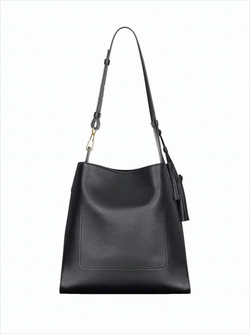Smooth Calf Leather Tote Bag with Structured Silhouette