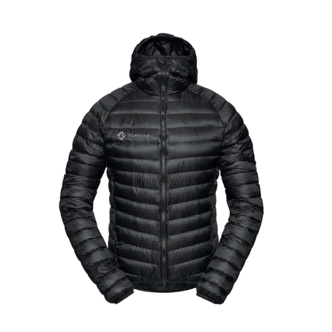 Horizontal Quilted Padded Jacket with Attached Hood