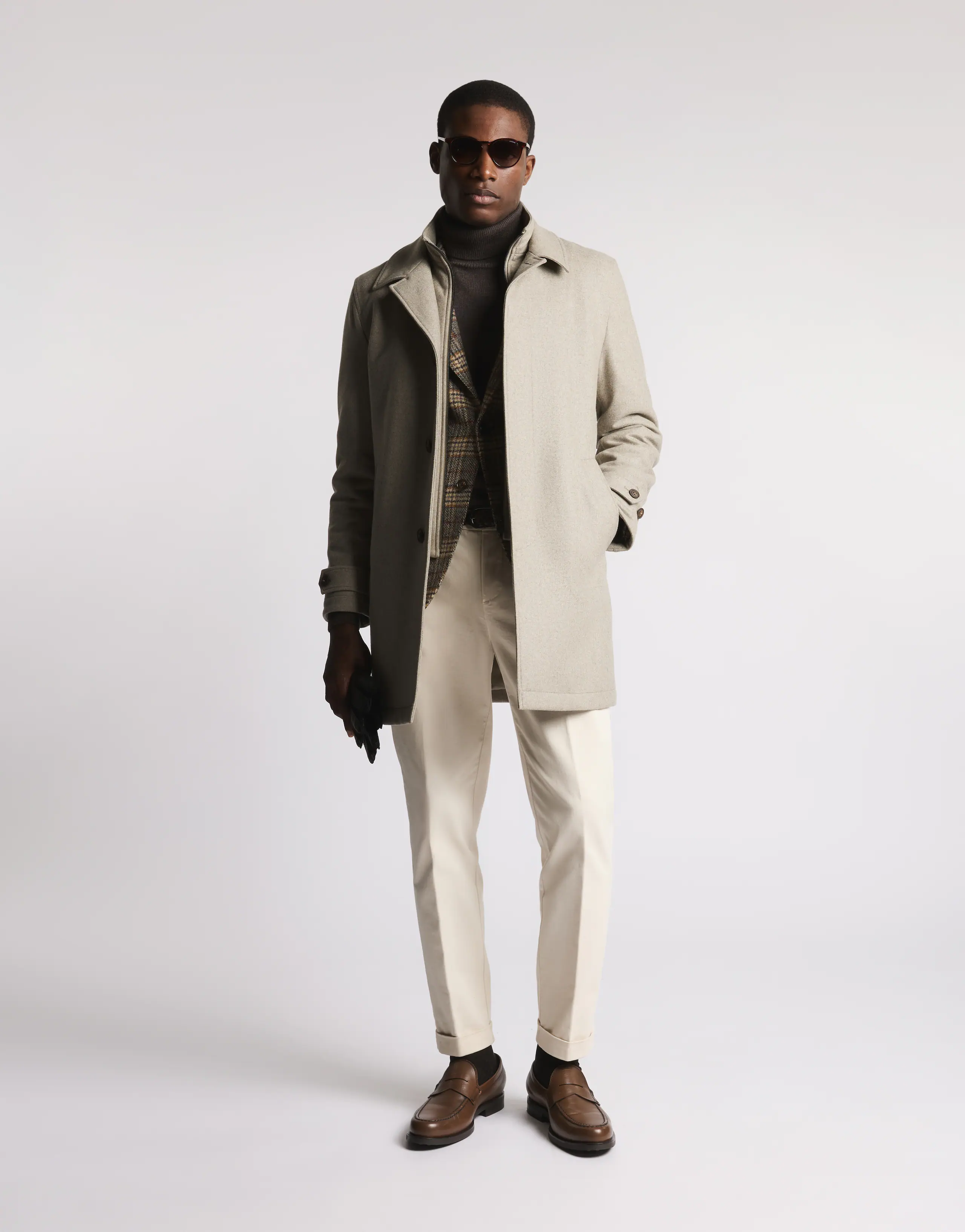 Double-Breasted Virgin Wool Coat With Tailored Silhouette