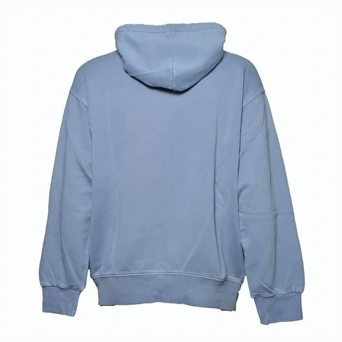 Light Blue Zip-Up Hoodie with Drawstring Hood