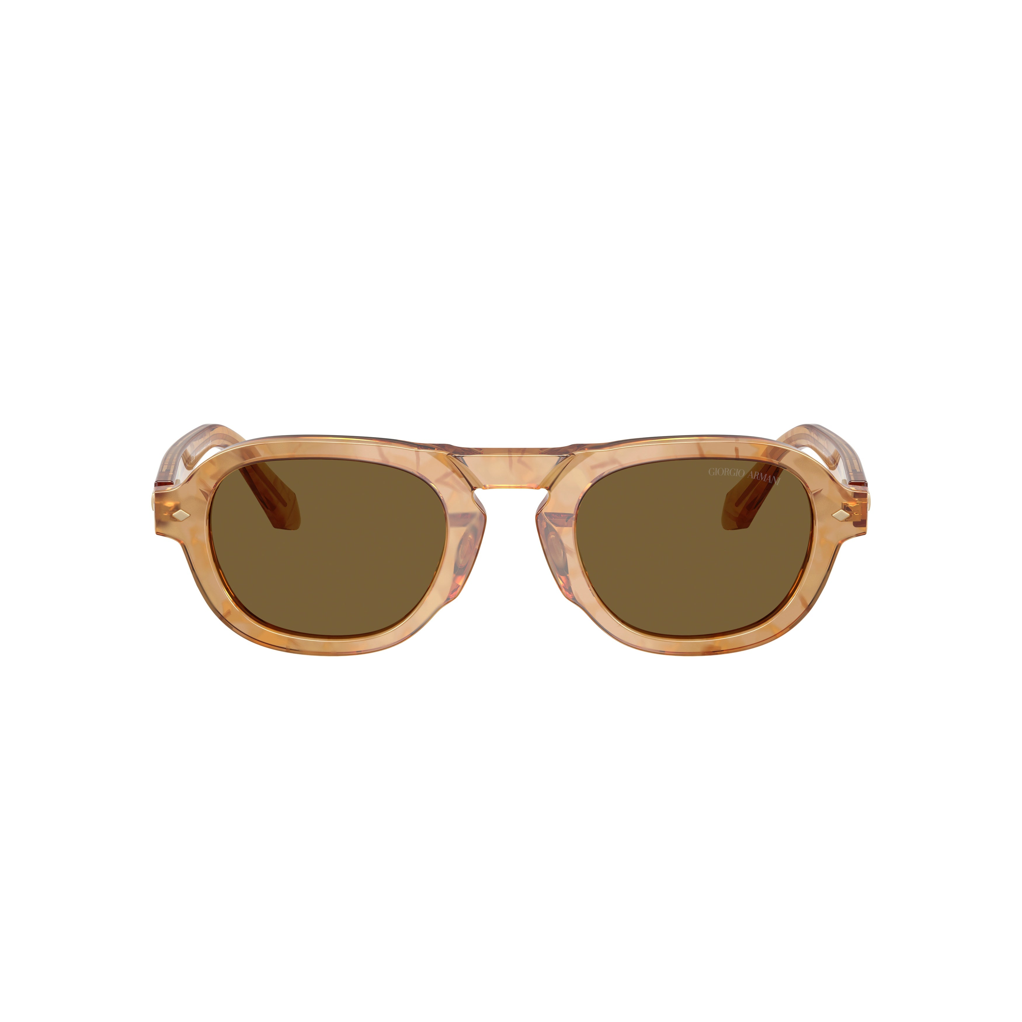 0ar8244 Translucent Acetate Sunglasses with Brown Tinted Lenses