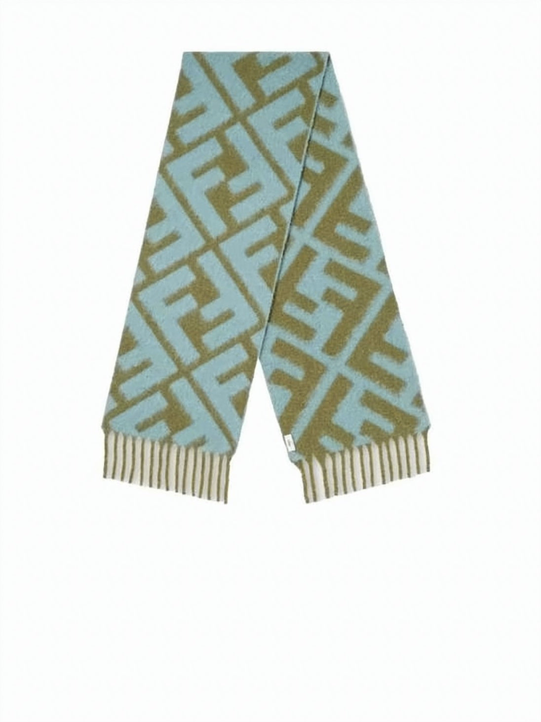 Geometric Patterned Alpaca-Wool Scarf