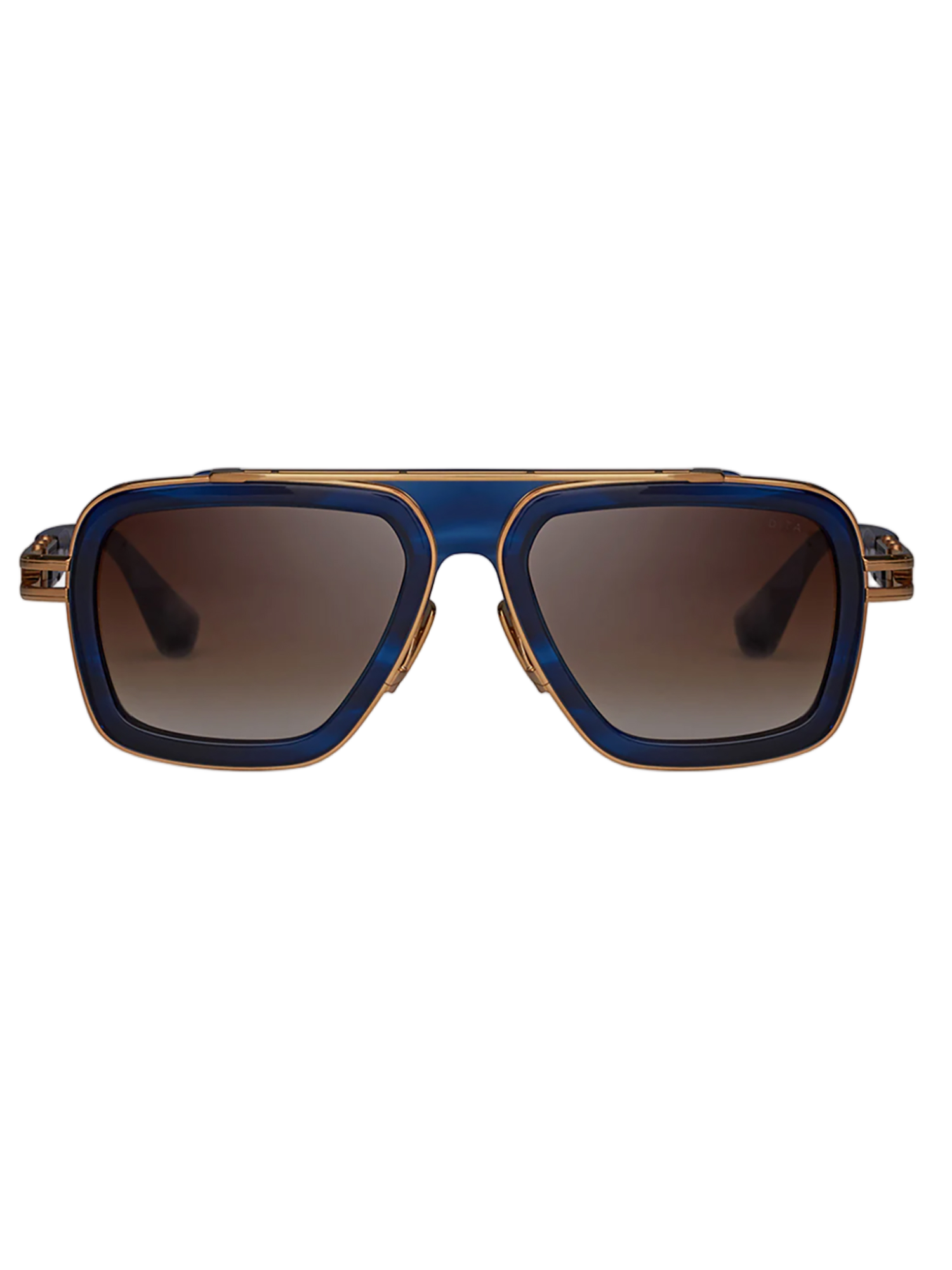 Rectangular Blue Acetate Sunglasses