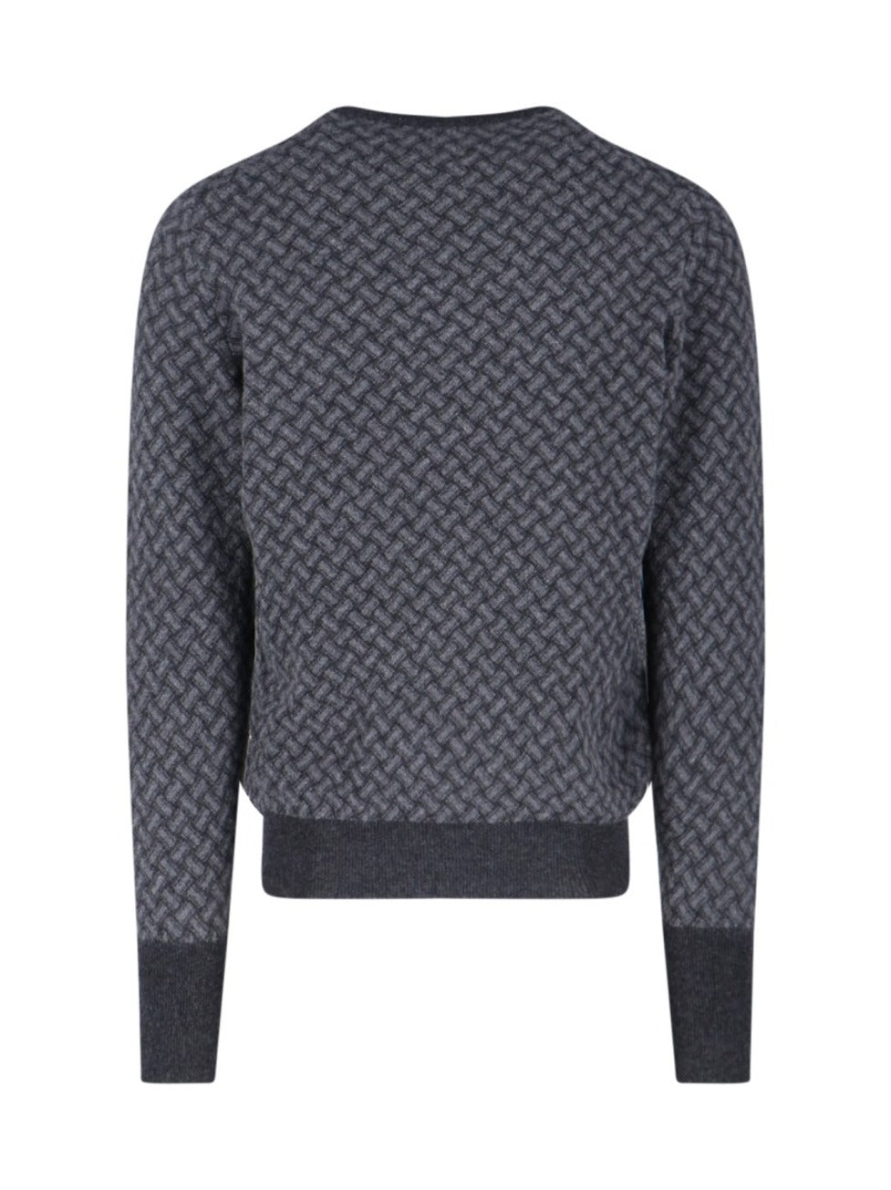 Jacquard Cashmere Sweater – Grey