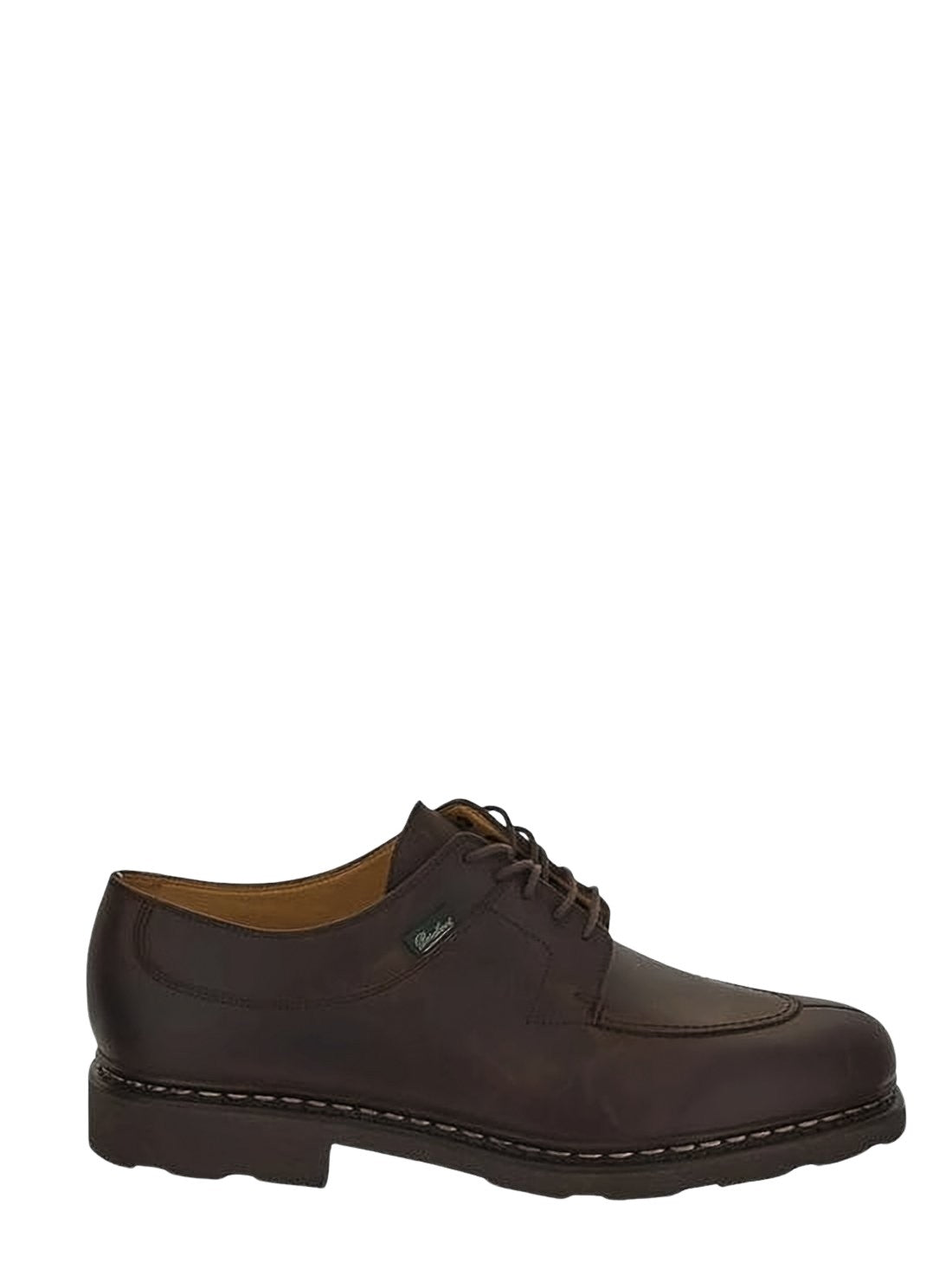 Dark Brown Nubuck Lace-Up Loafers