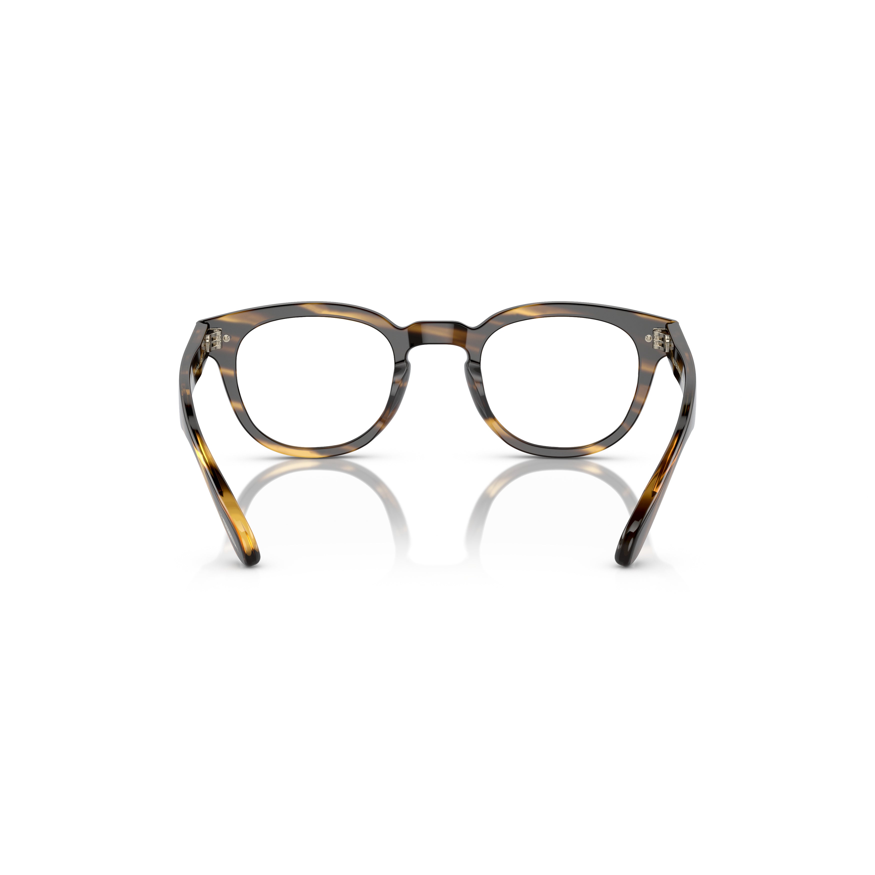 0ov5036 Round Tortoiseshell Frame Eyeglasses with Keyhole Bridge