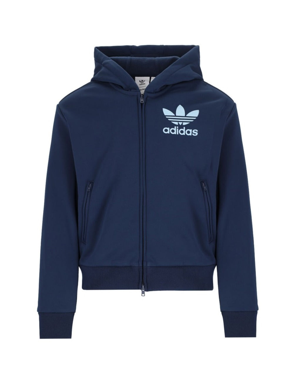Navy Blue Fabric Hoodie