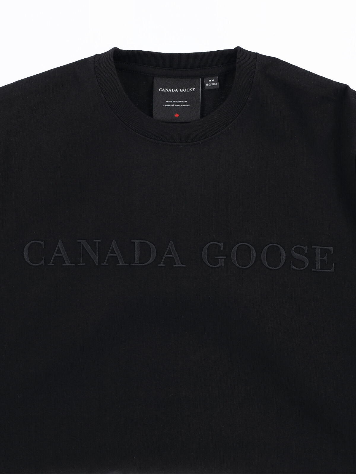 Black Short-Sleeve Embossed Cotton Logo T-Shirt