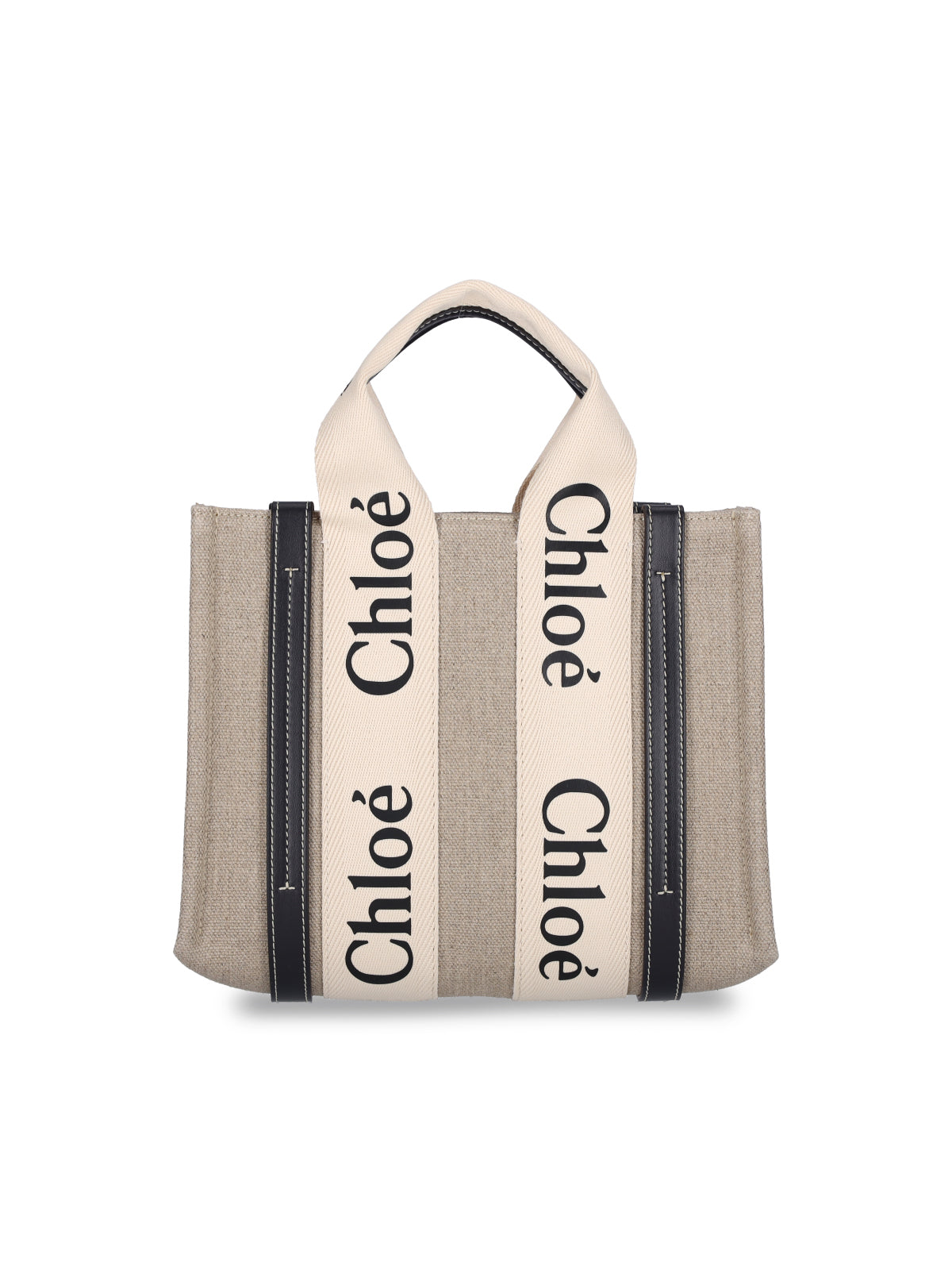 "Woody" Small Tote Bag – Beige