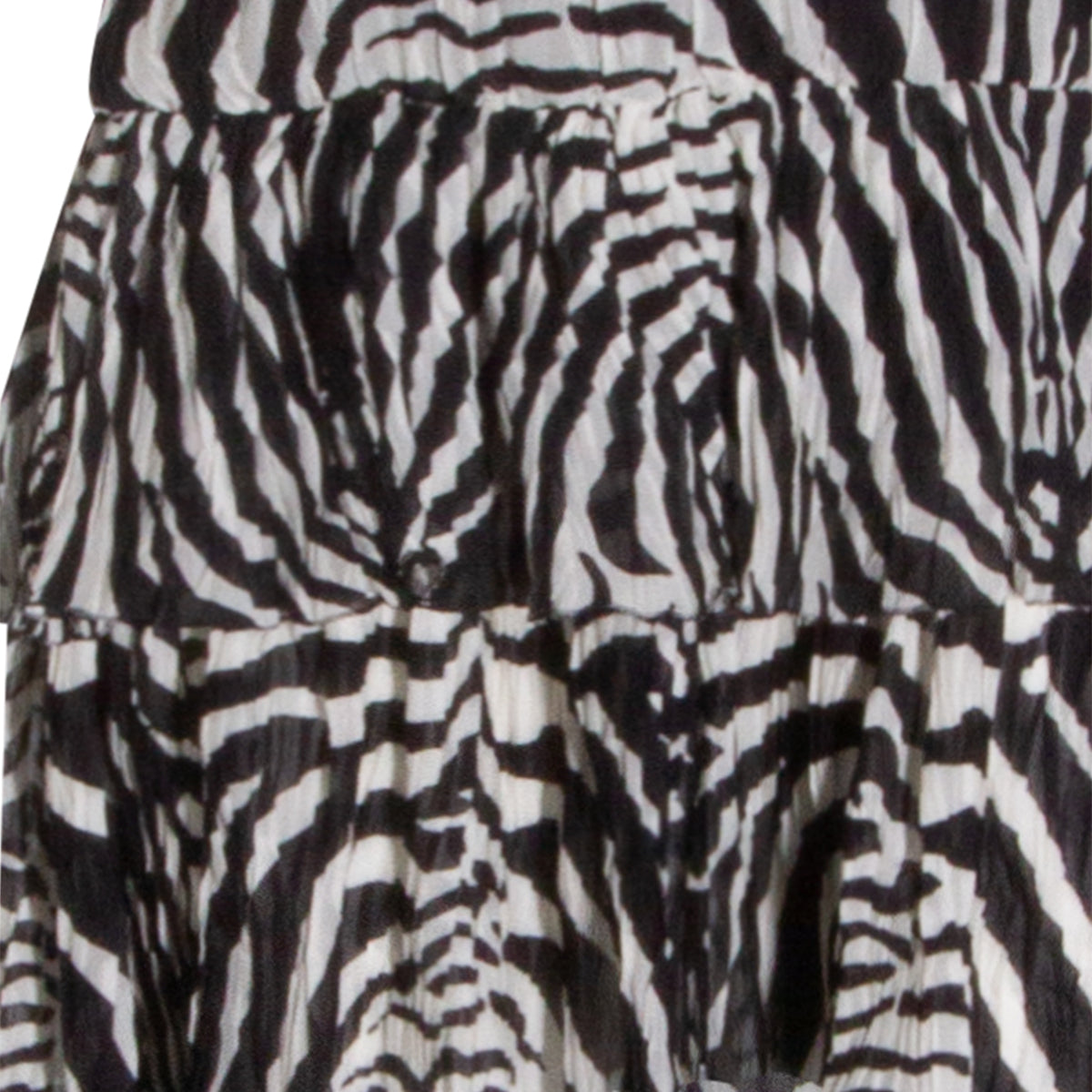 Zebra-Patterned Maxi Dress with Peplum Detail