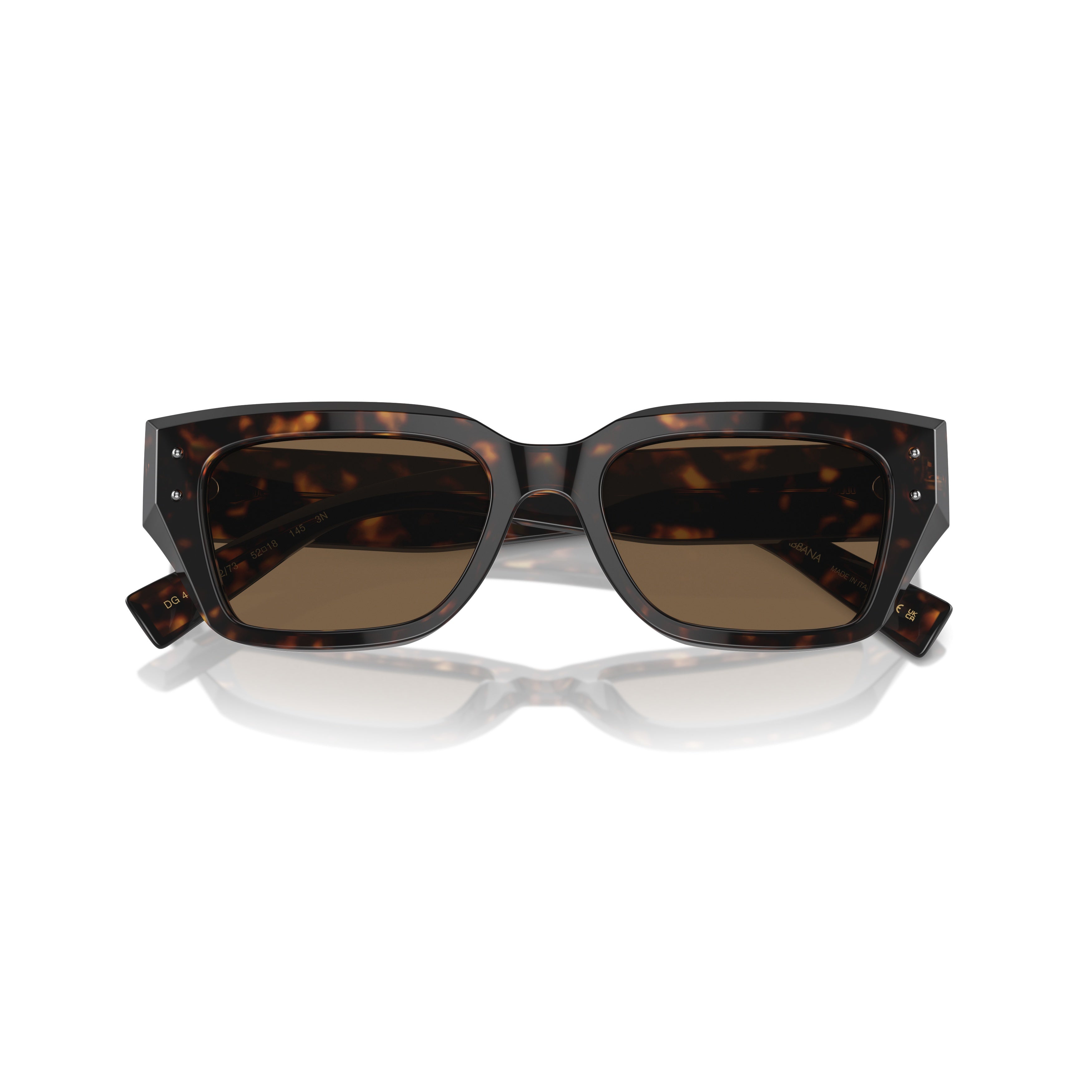 0dg4462 Rectangular Tortoiseshell Acetate Sunglasses