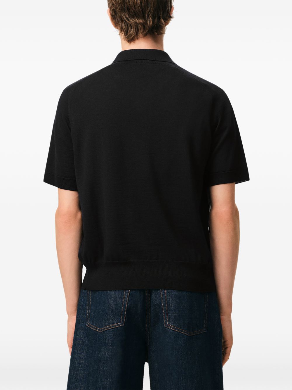 Short-Sleeve Polo Shirt with Chest Embroidery