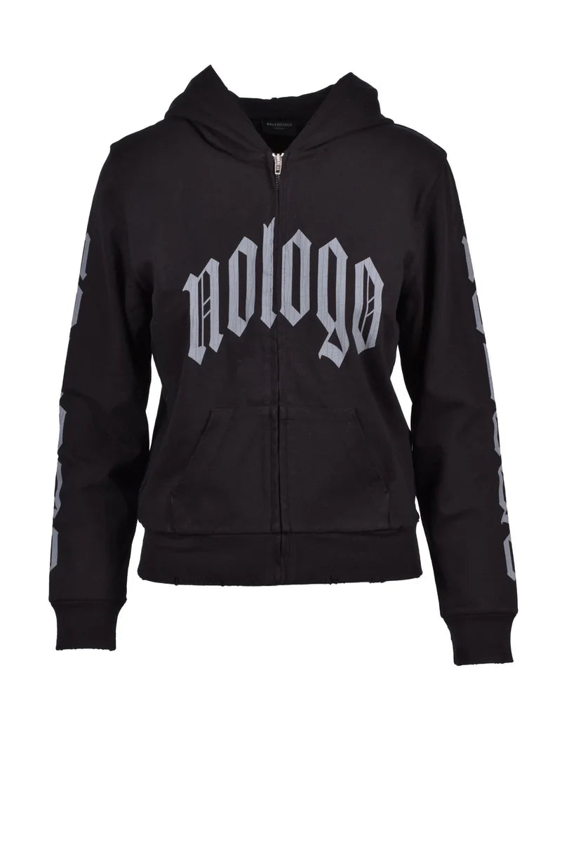 Cotton Stretch Sweatshirt - Black