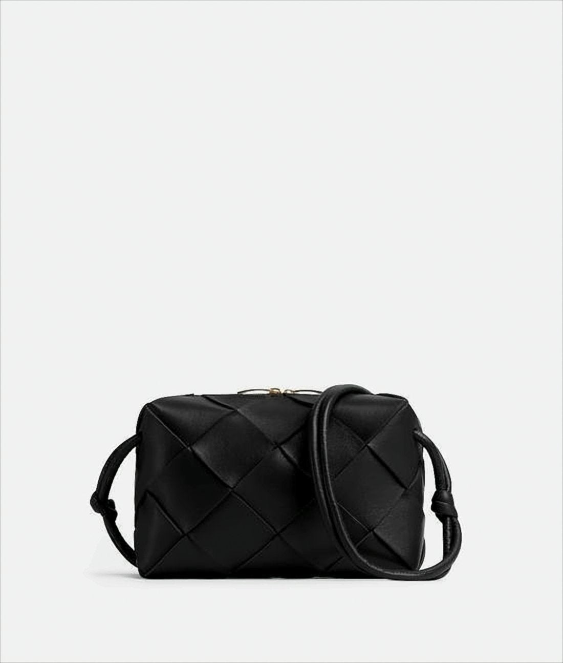 Rectangular Padded Lambskin Shoulder Bag