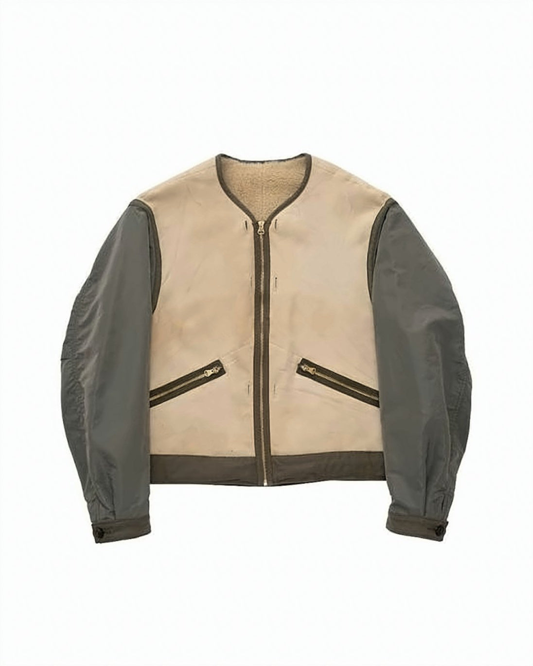 Mixed-Material Lambskin Jacket