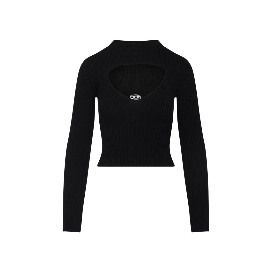 Long-Sleeved Fitted Wool Top