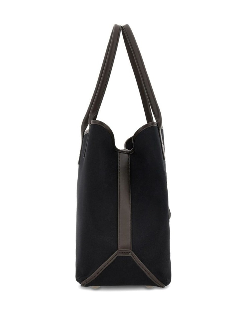 Structured Hogan Shopper Bag With Calfskin Accents