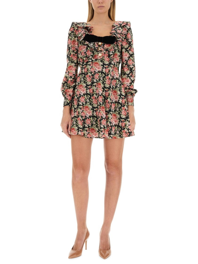 Flower Print Mini Dress