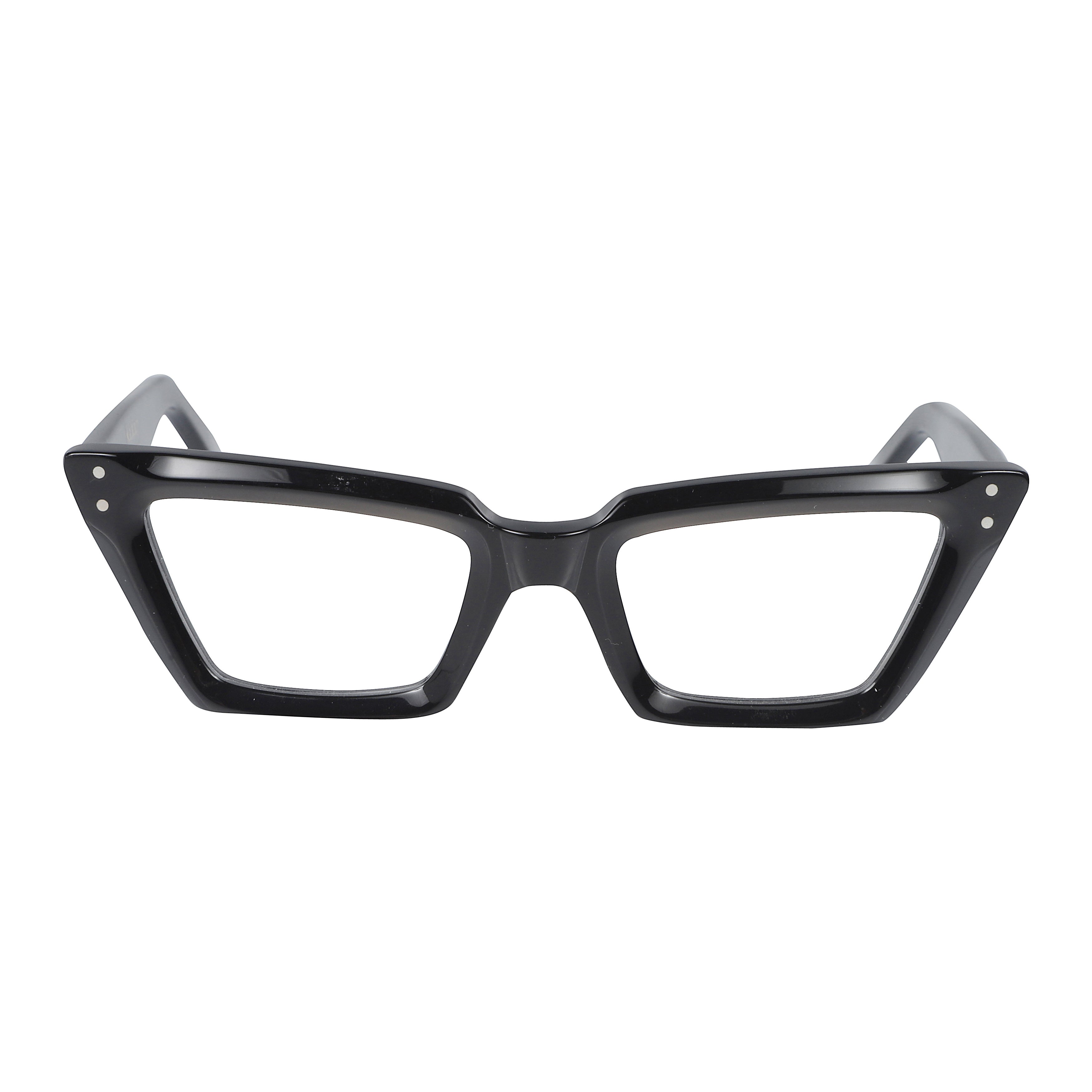 Alexandra Angular Cat-Eye Eyeglasses with Glossy Finish