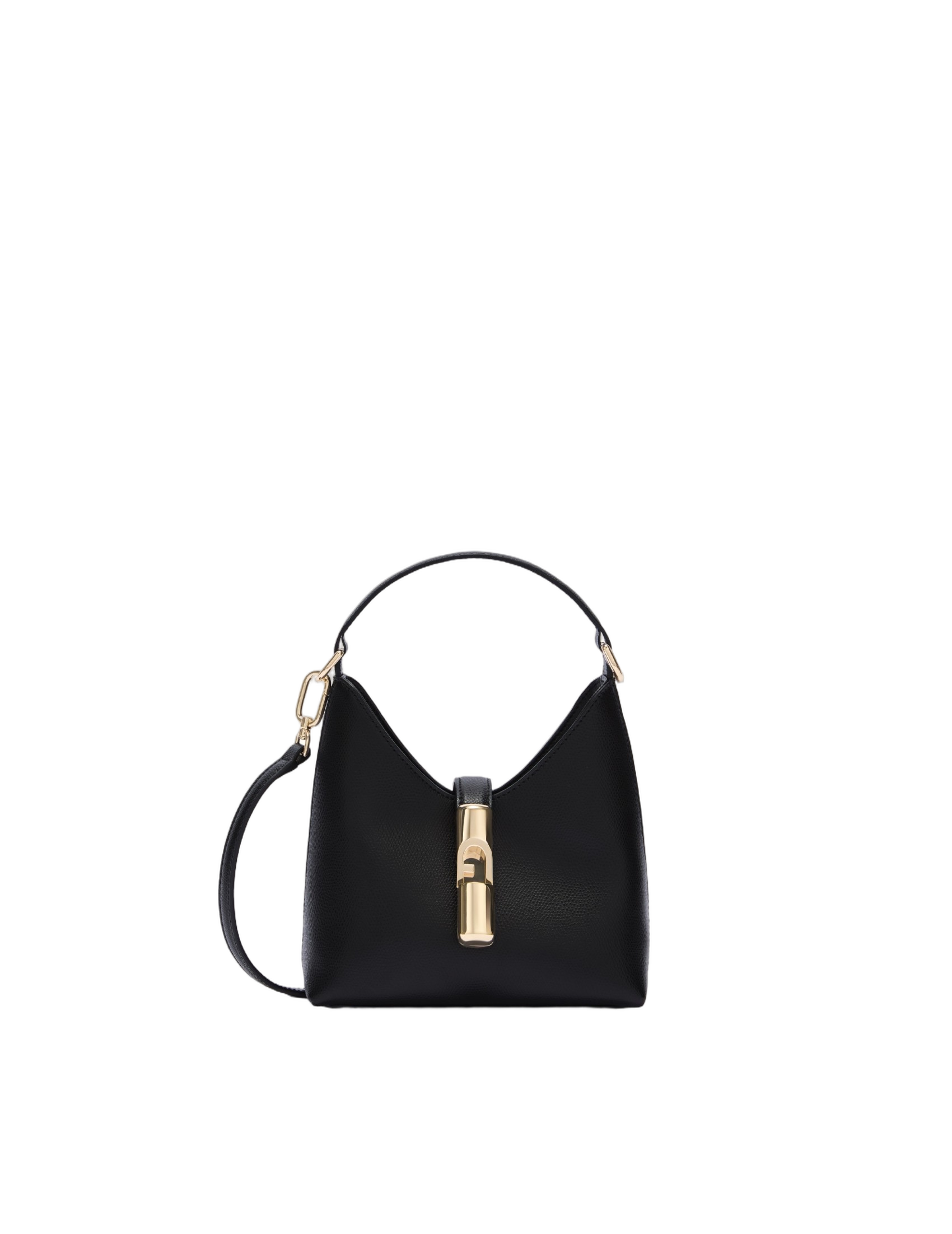 Iride Mini Leather Bag, Black