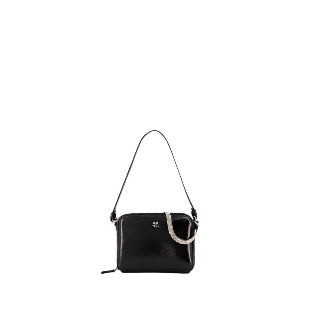 Cloud Chained Naplack Purse - Leather - Black