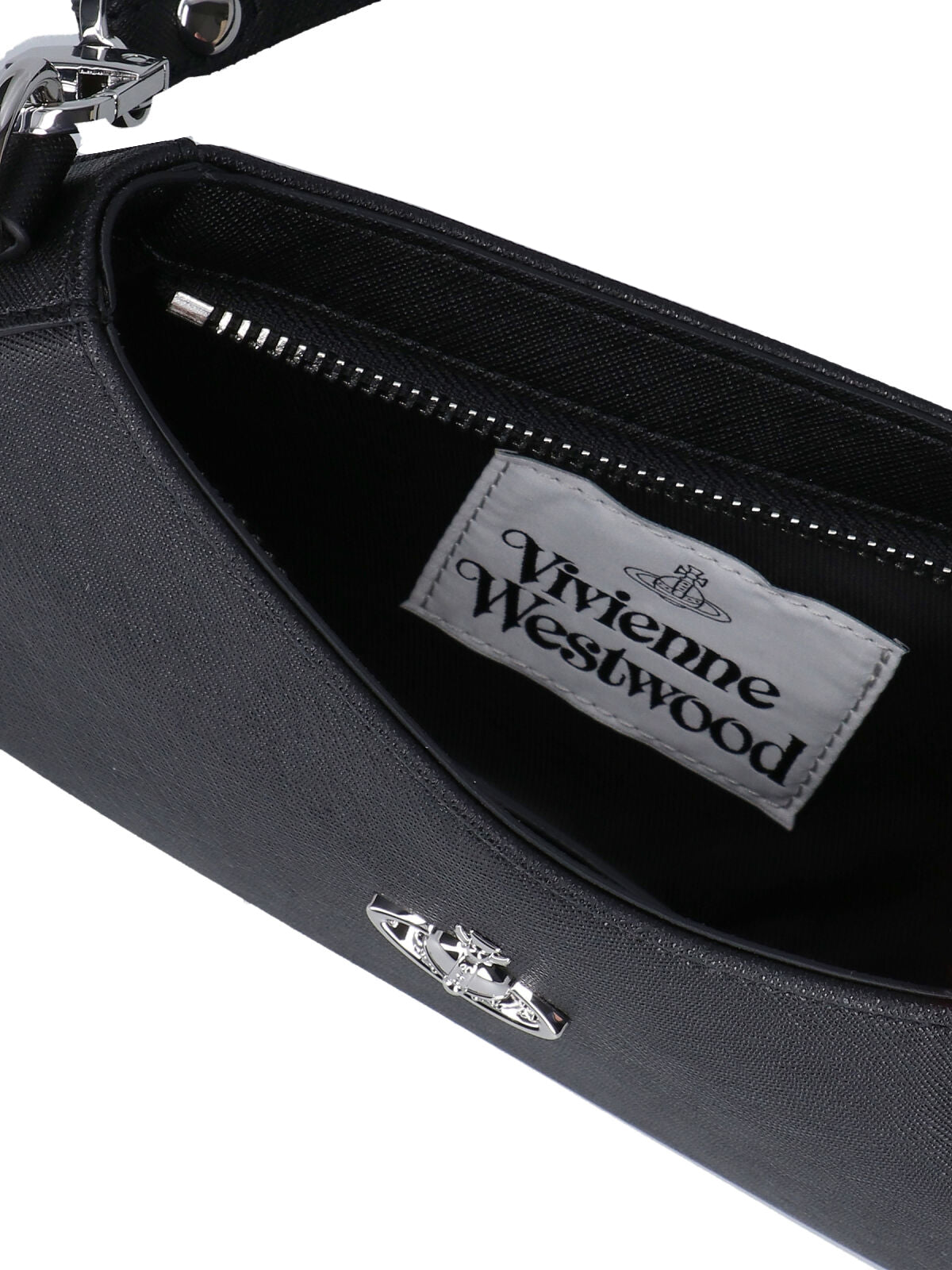 "Tasha" Shoulder Bag In Black Fabric