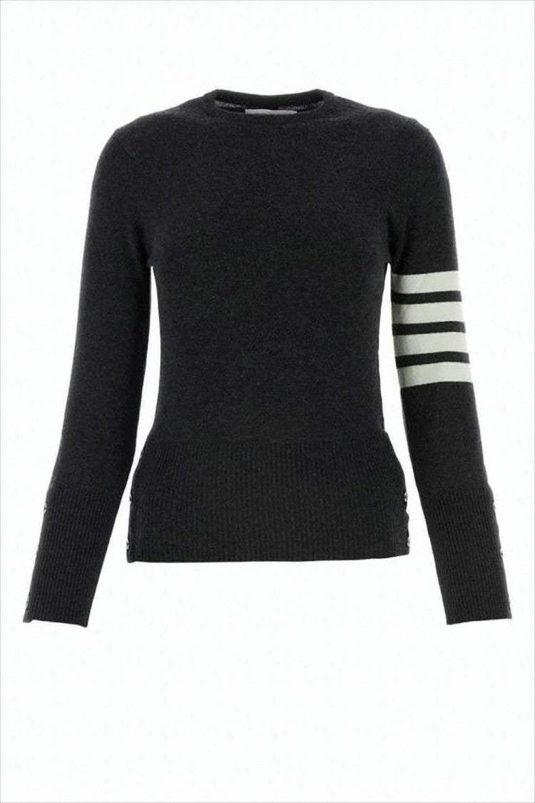 Refined Cashmere Sweater with Distinctive Stripes