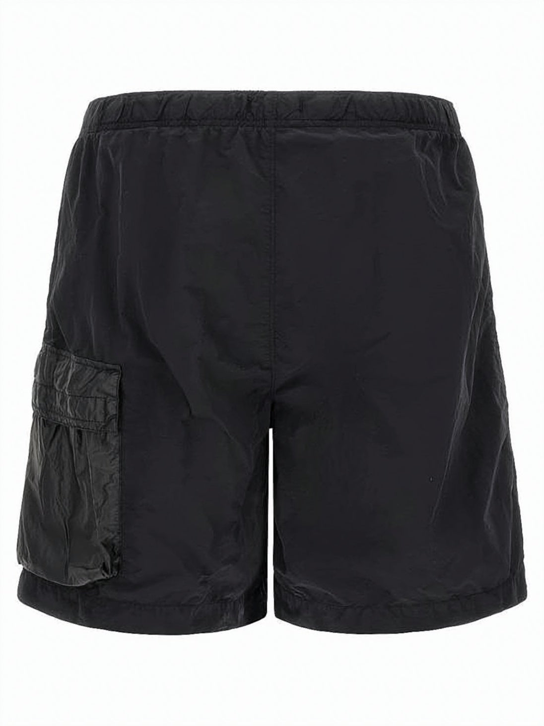 Functional Black Polyamide Shorts with Logo Detail