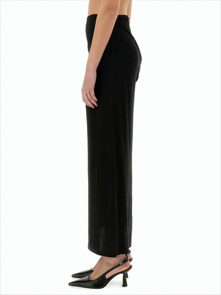 Wrap Design Midi Skirt with Side Tie Detail