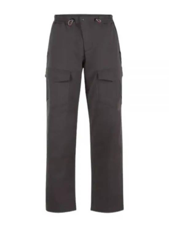 Straight Pants with Adjustable Drawstring Waist and Multiple Pockets