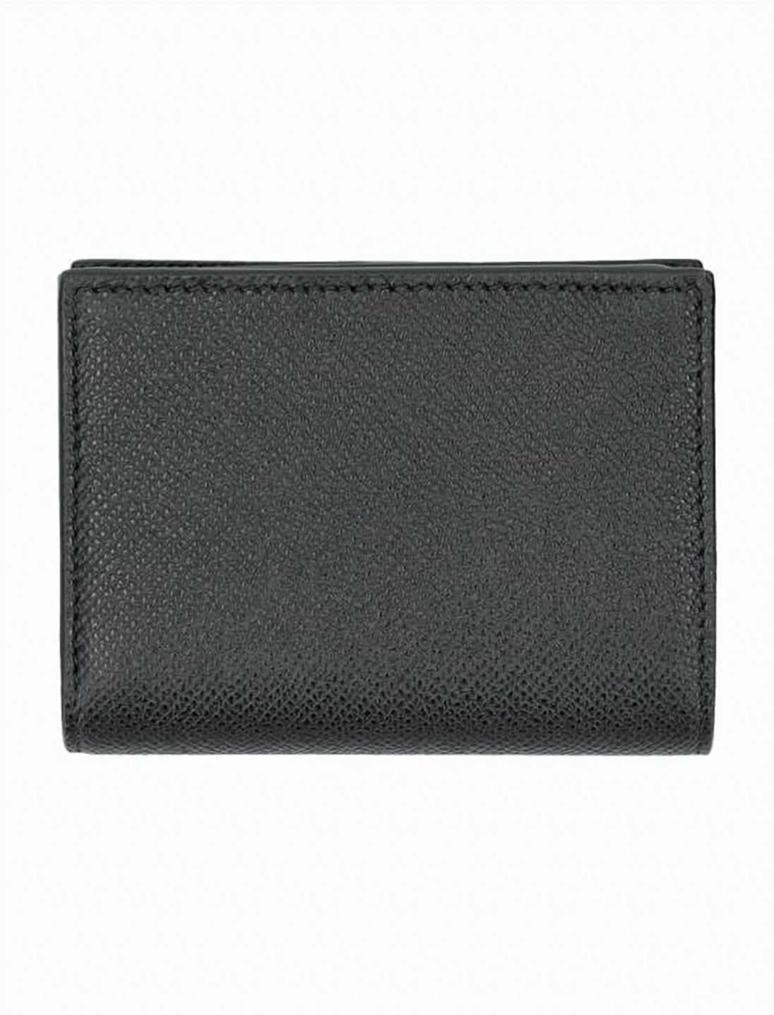 Textured Leather Wallet with Bow Detail