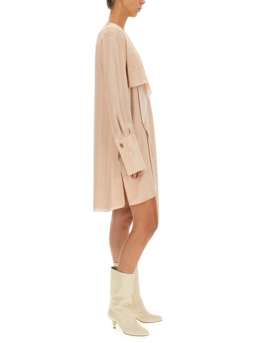 V-Neck Crepe Dress