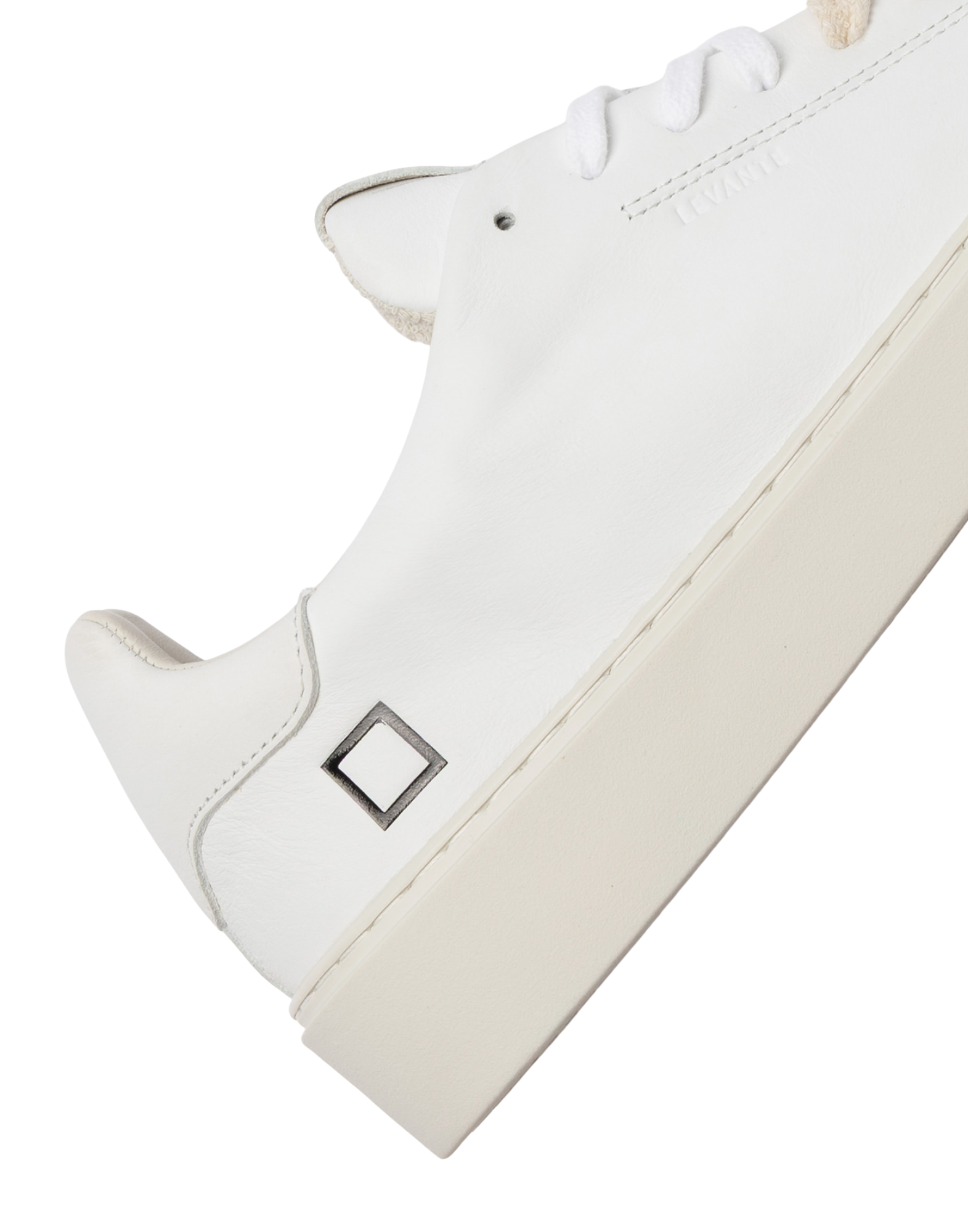 White Levante Calf Leather Sneakers
