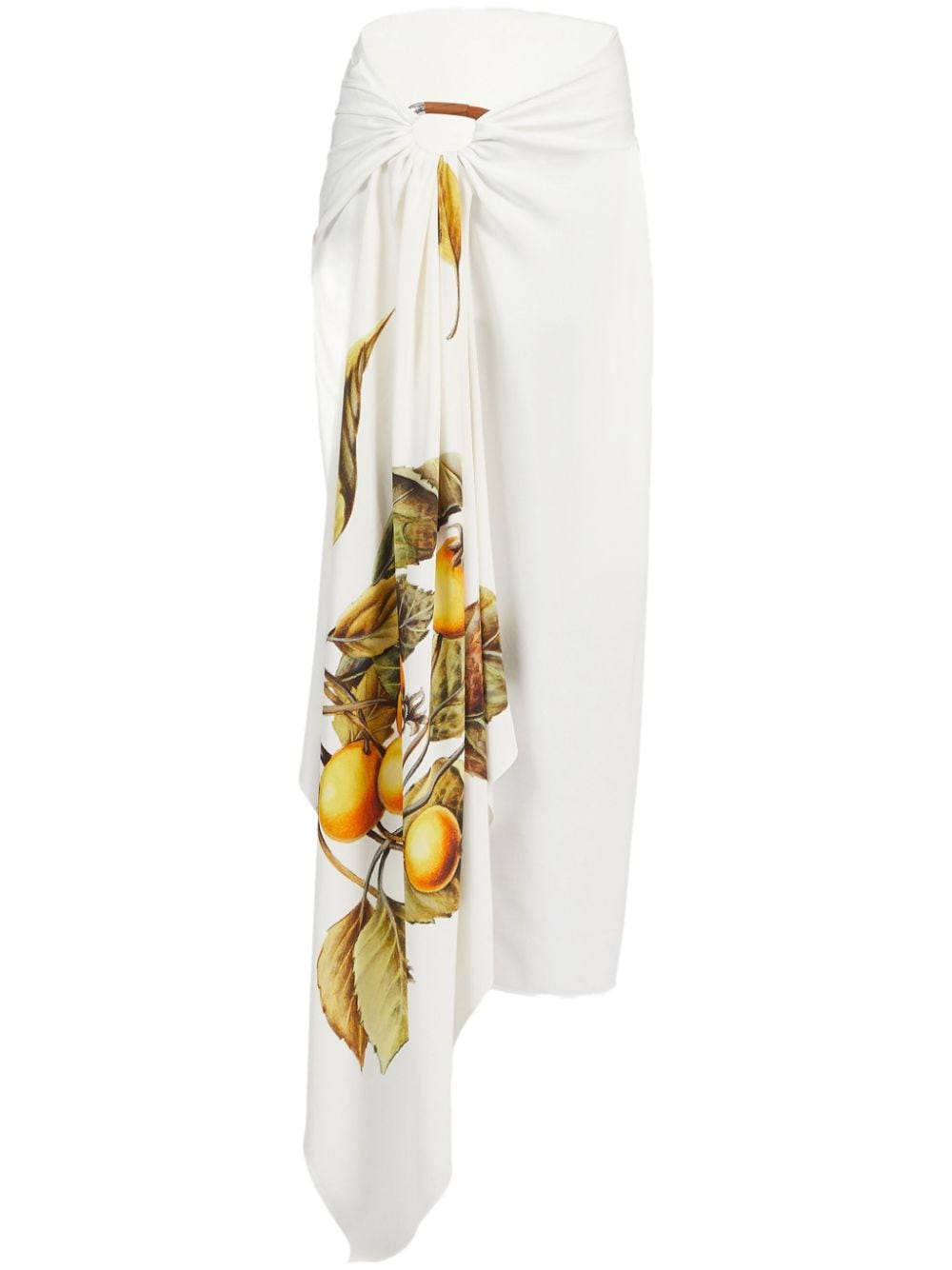 High-Waisted Draped Skirt