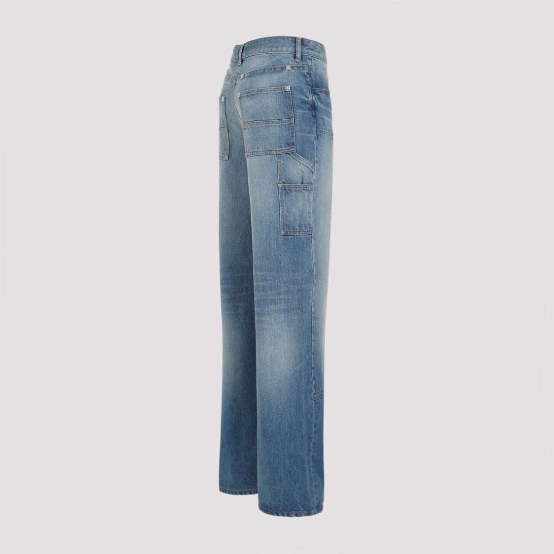 Deep Blue Cotton Jeans