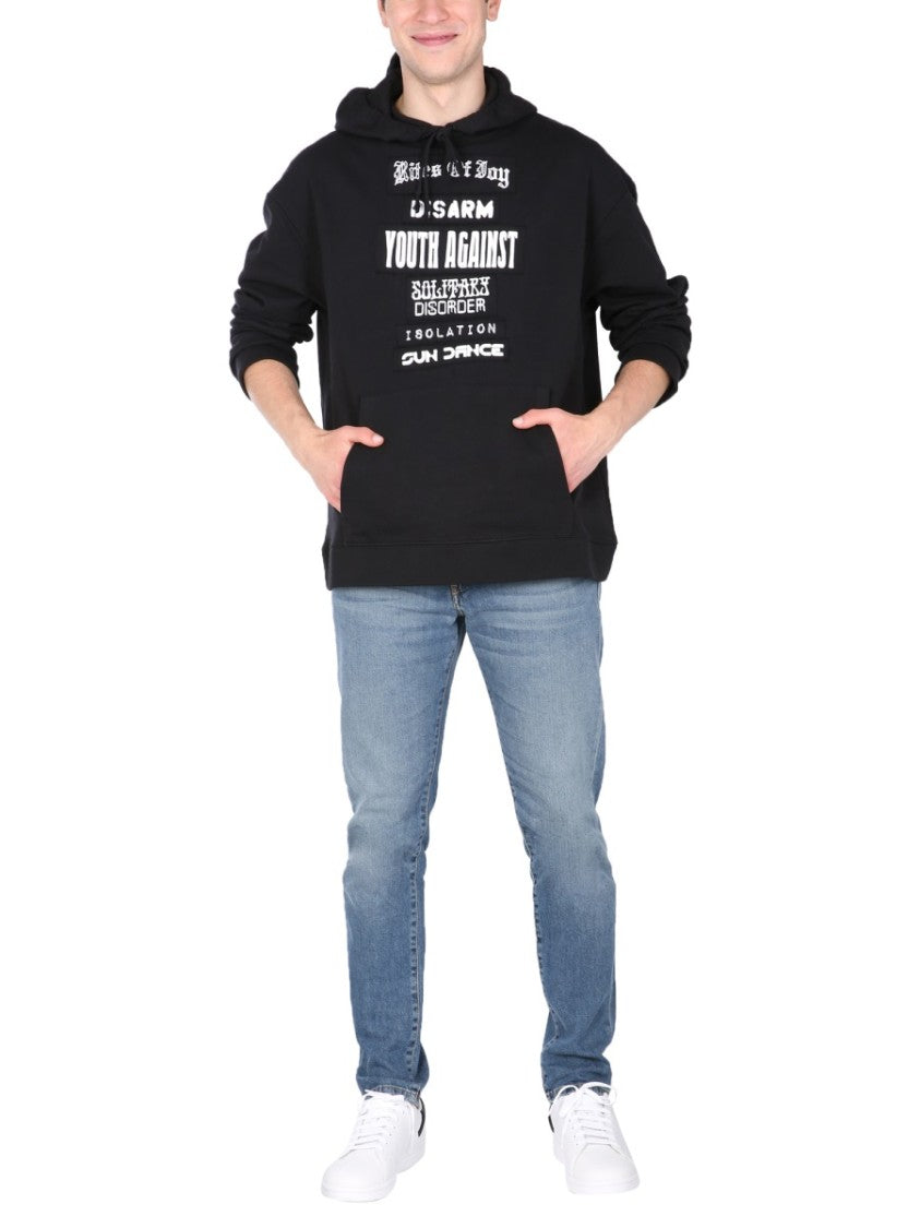 Relaxed Fit Cotton Hoodie With Drawstring