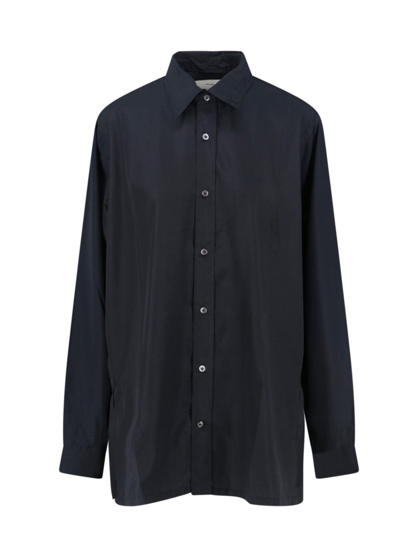 Classic Tailored Black Button-Down Shirt