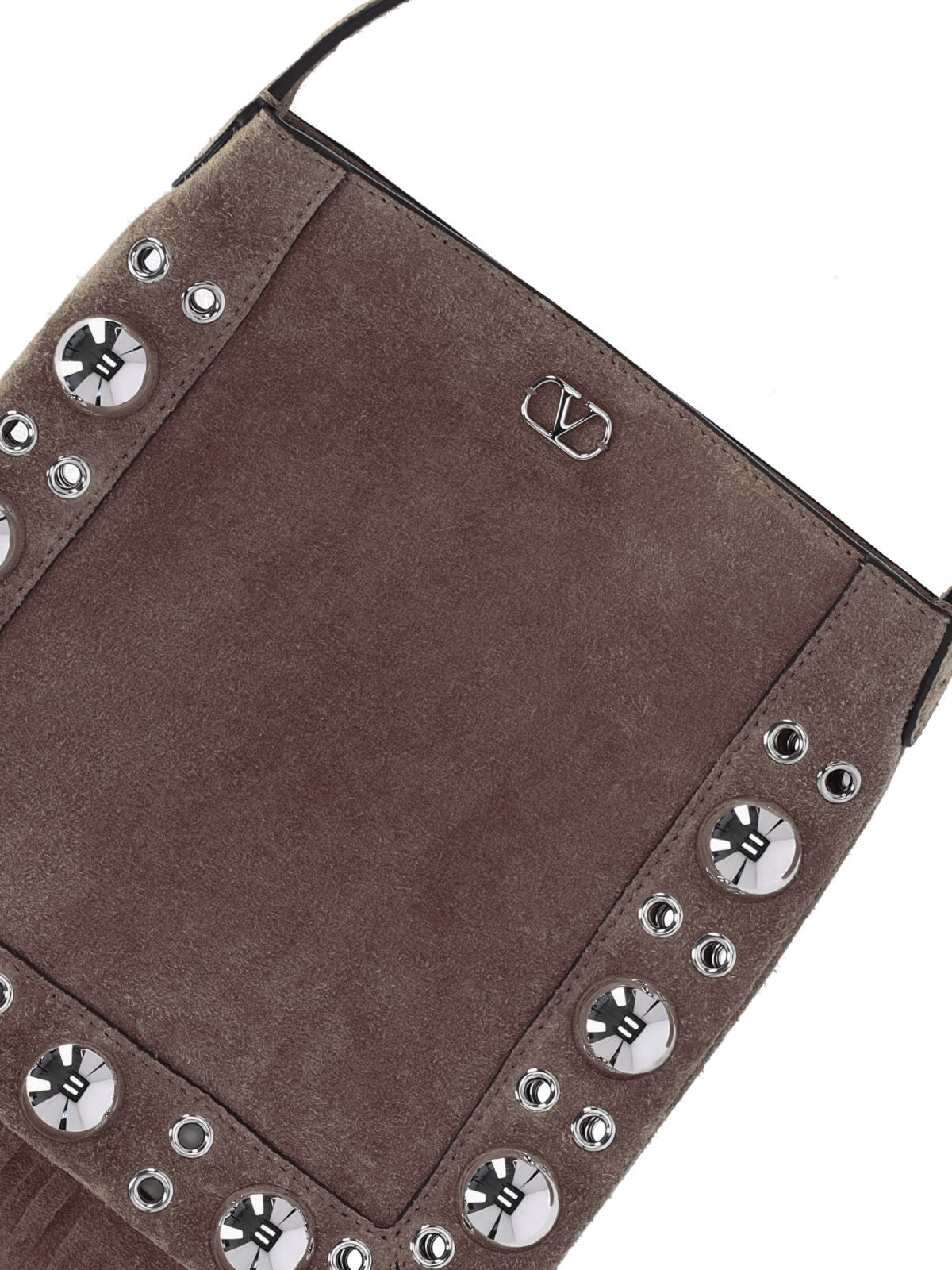 Small Dark Brown Suede Shoulder Bag