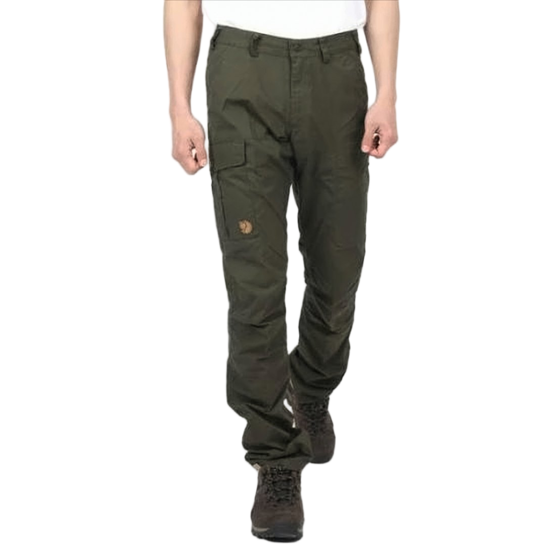 Tailored Straight Pants with Functional Cargo Pocket