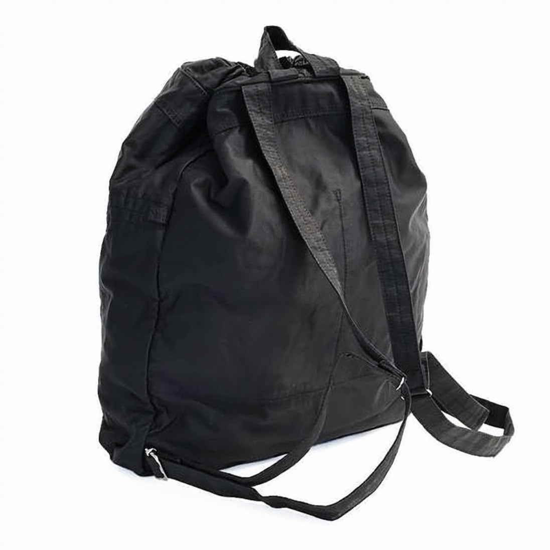 Minimalist Black Nylon Crossbody Bag With Adjustable Straps