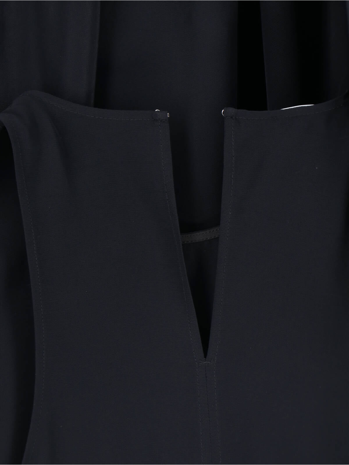 Black Scarf Hem Asymmetrical Midi Dress