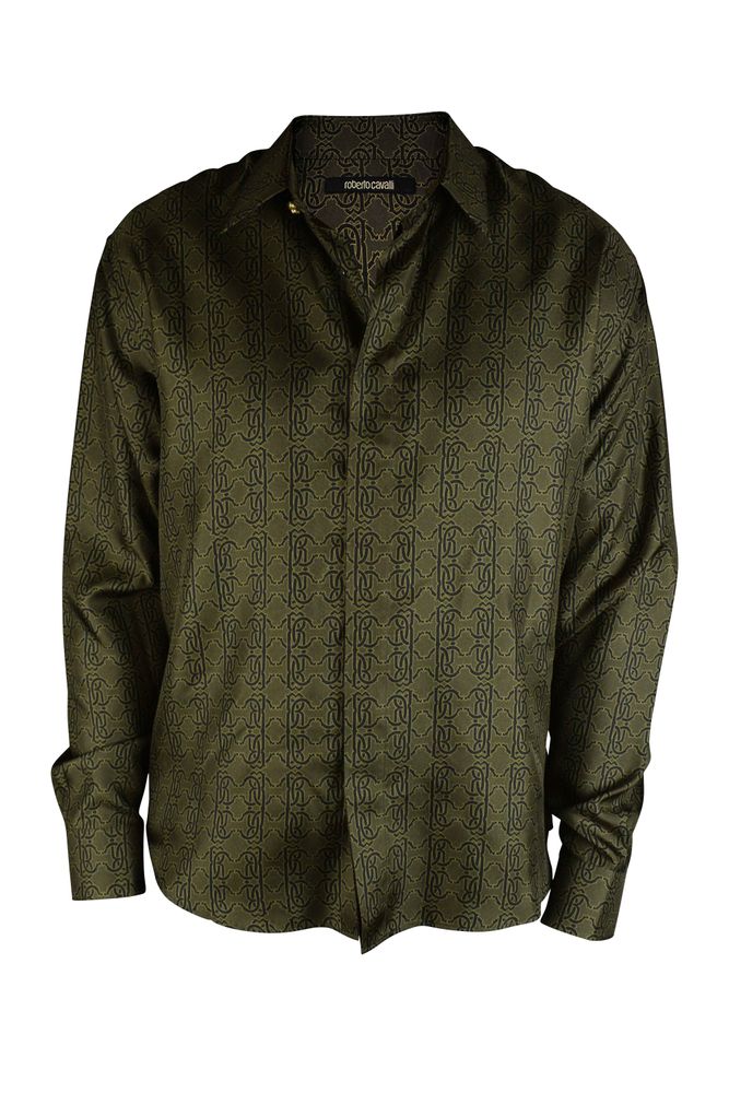 Silk Shirt With Monogrammed Rc Print