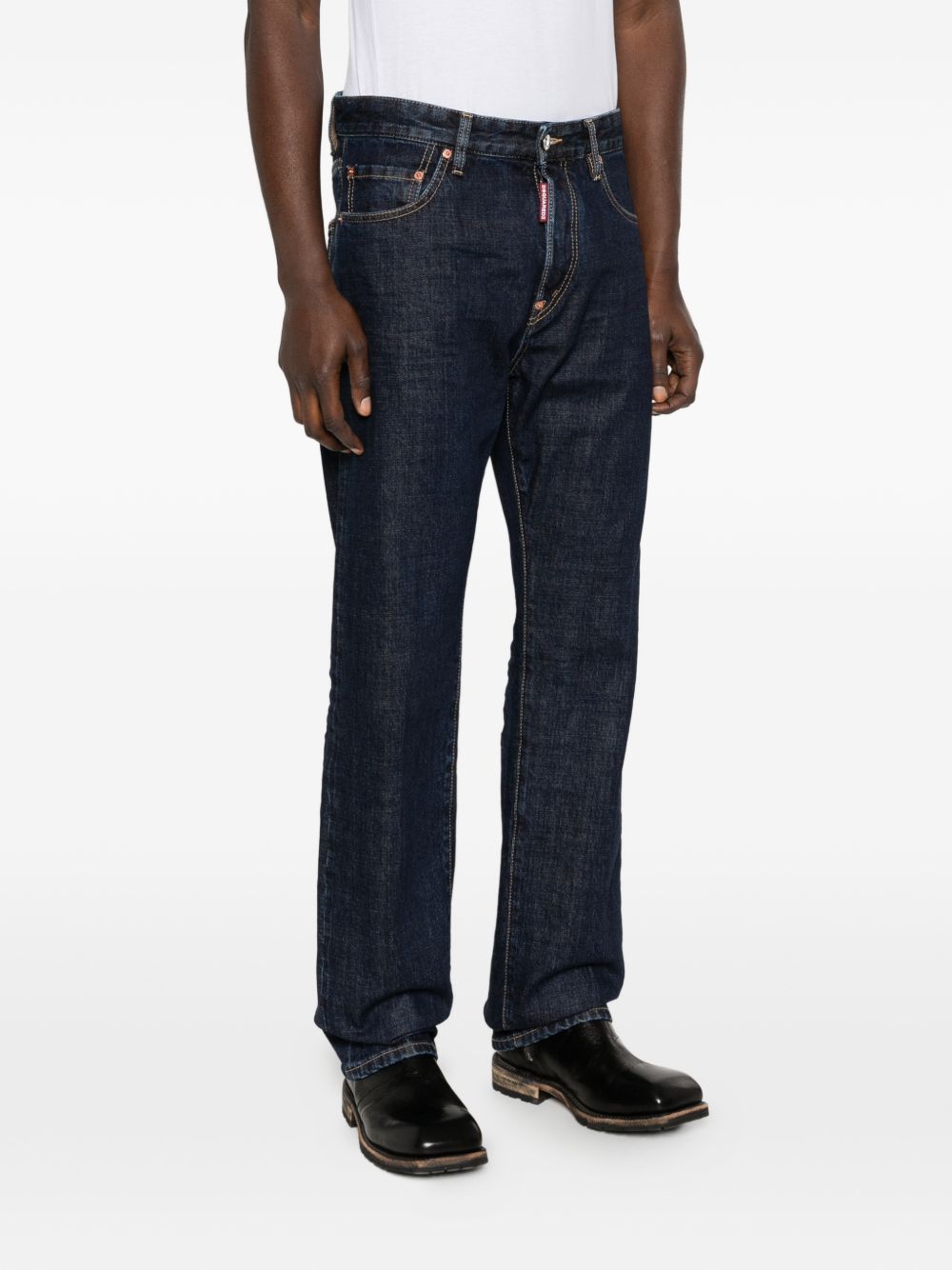 Dark Indigo Straight-Leg Denim Jeans
