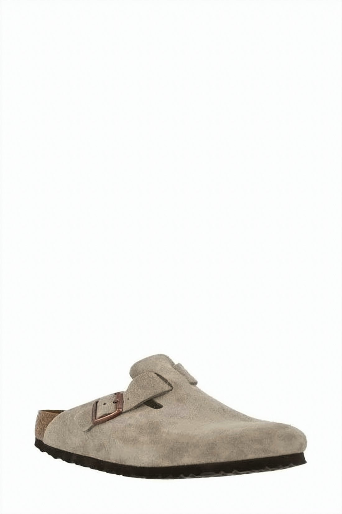 Suede Slip-On Mules with Adjustable Buckle