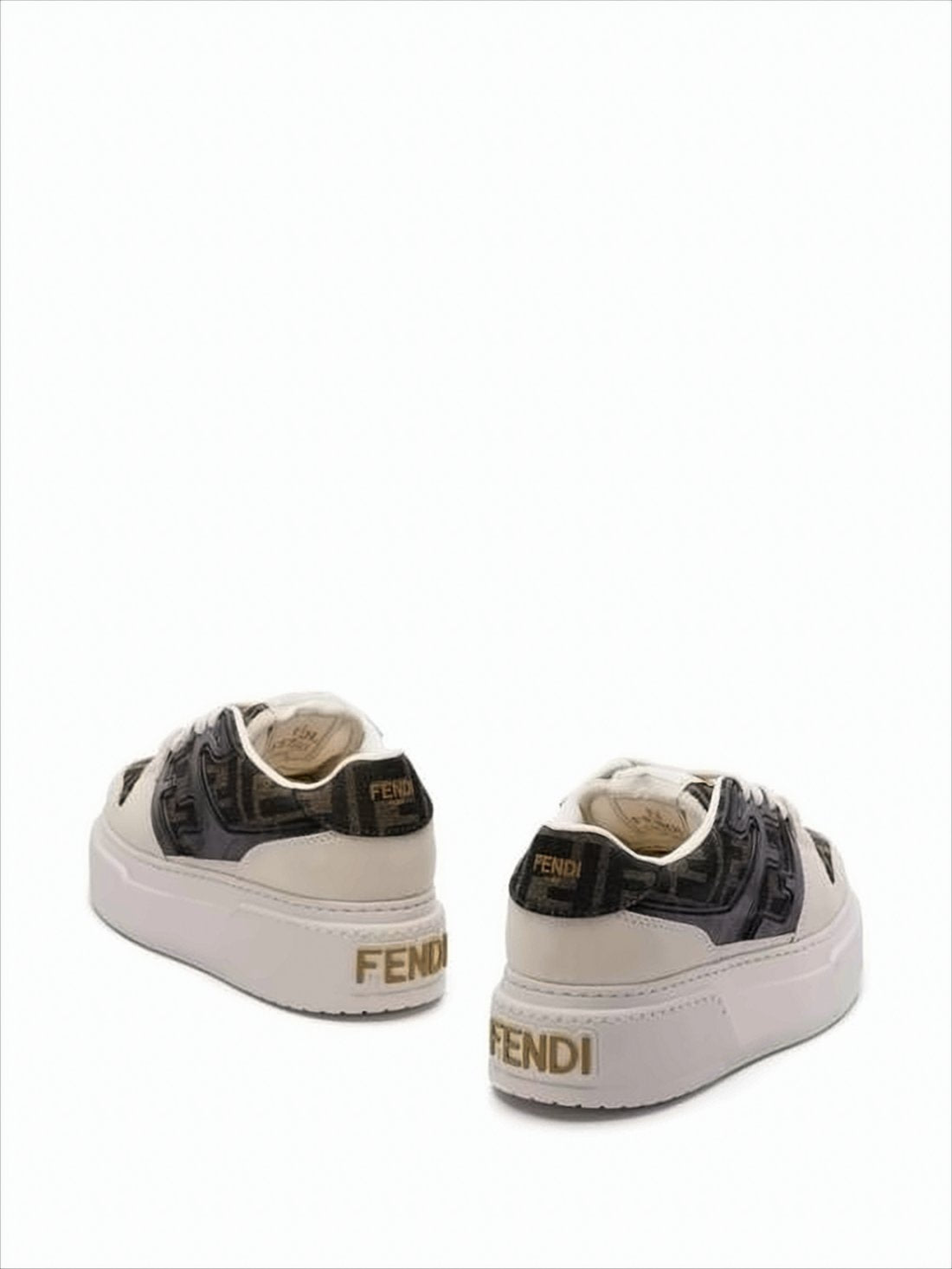 Chunky Platform Low-Top Sneakers with Monogram Design